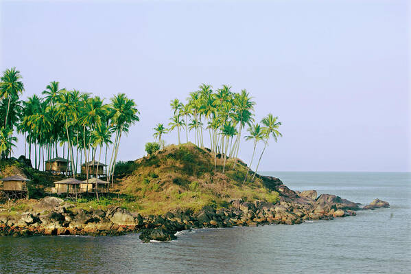 Scenics Art Print featuring the photograph India, Goa, Beach Huts On Palolem Beach by Sydney James