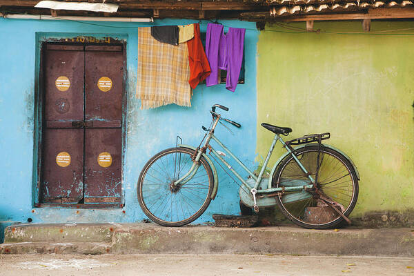 Bicycle Art Print featuring the photograph Indian Bicycle by Maria Heyens