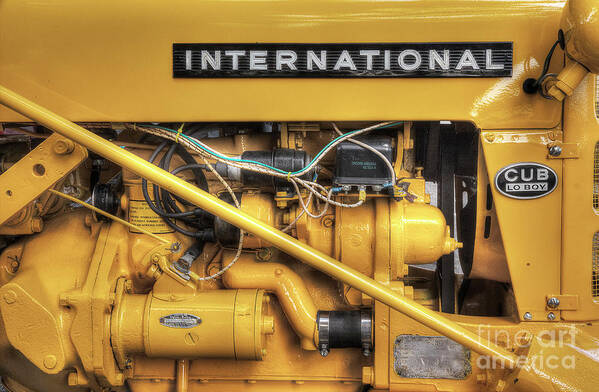 Tractor Art Print featuring the photograph International Cub Engine by Mike Eingle