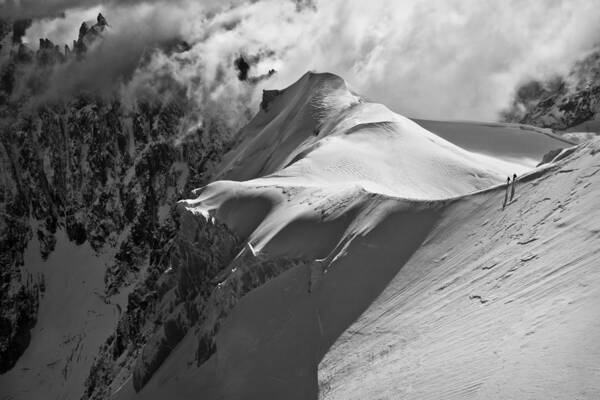 Snow Art Print featuring the photograph Into The Mountains by Ulrik Hasemann