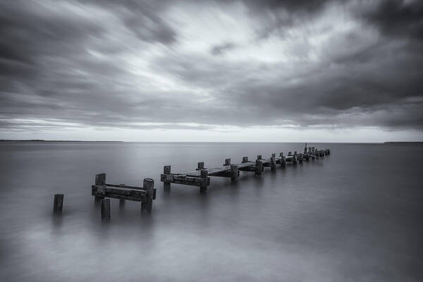 Pier Art Print featuring the photograph Into the Sea by Rob Davies