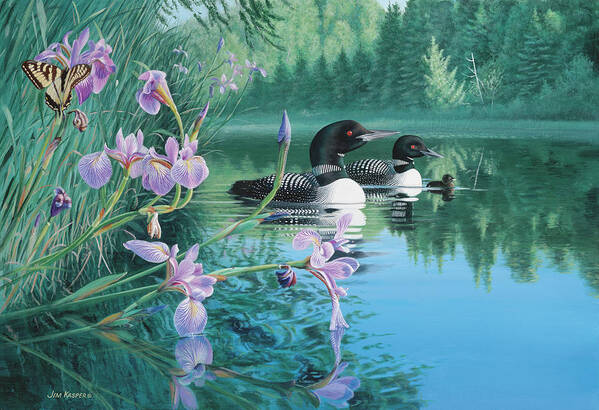 #faawildwings Art Print featuring the painting Iris Cove by Wild Wings