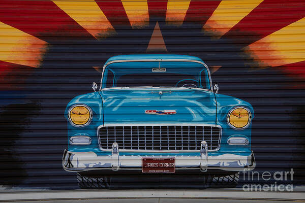 Mural Art Print featuring the photograph Jake's Corner Mural by Lisa Manifold