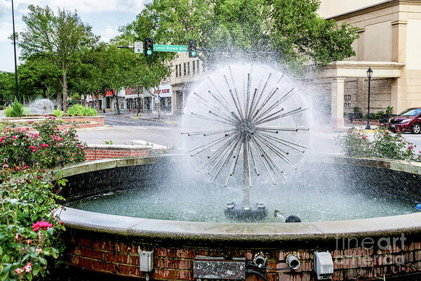 James Brown Blvd Fountain - Augusta Ga Art Print featuring the photograph James Brown Blvd Fountain - Augusta GA by Sanjeev Singhal