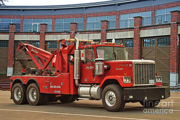 Big Rigs Art Print featuring the photograph Jamie Davis Wrecker by Randy Harris