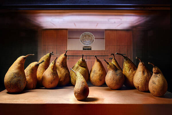 Pears Art Print featuring the photograph Judged By A Jury Of Your Pears by Paul Wullum
