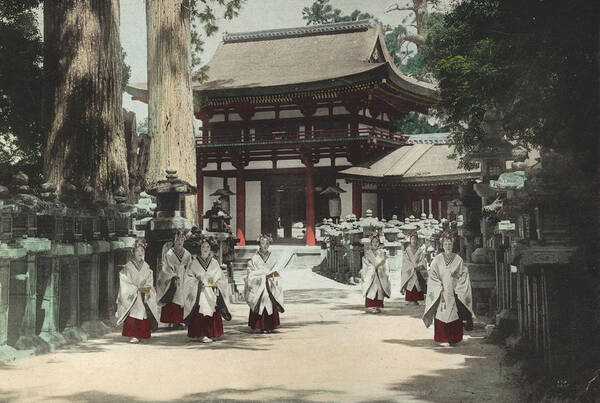 1880-1889 Art Print featuring the photograph Kasuga Shrine by Spencer Arnold Collection