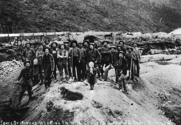 Miner Art Print featuring the photograph Klondike Miners by Hulton Archive