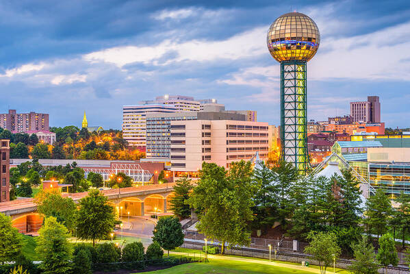 Landscape Art Print featuring the photograph Knoxville, Tennessee, Usa Downtown by Sean Pavone