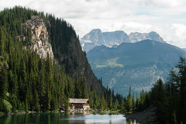 Scenics Art Print featuring the photograph Lake Agnes Teahouse by John Elk Iii