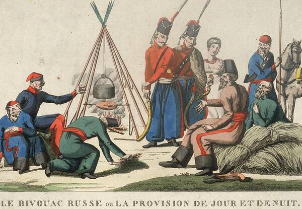 Cooking Utensil Art Print featuring the digital art Le Bivouac Russe by Hulton Archive