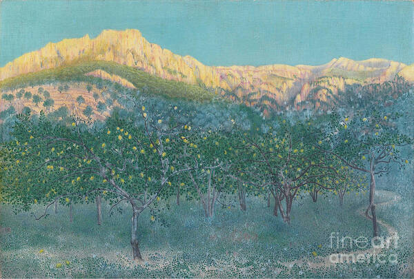 Oil Painting Art Print featuring the drawing Lemon Trees by Heritage Images