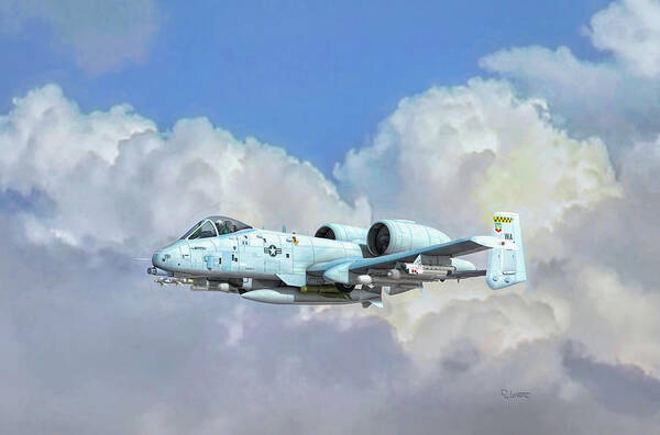 A-10 Art Print featuring the digital art Lethal Weapon by David Luebbert