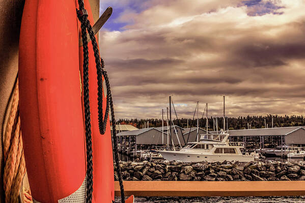 Lifesaver Art Print featuring the photograph Lifesaver in Edmonds Beach by Anamar Pictures