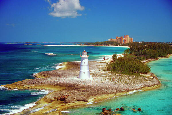 Outdoors Art Print featuring the photograph Lighthouse On Paradise Island-nassau by Medioimages/photodisc