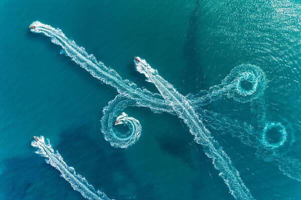 Aerial Art Print featuring the photograph Lines And Circles by Ido Meirovich