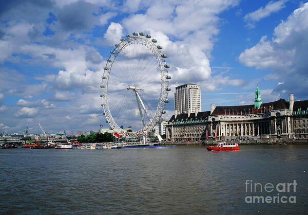 United Kingdom Art Print featuring the photograph London Eye by Carlos Dominguez/science Photo Library