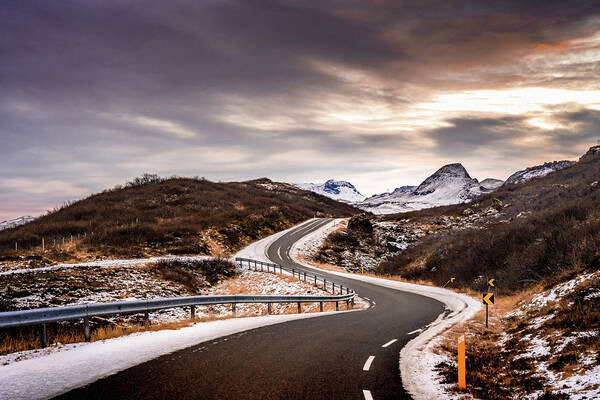 Iceland Art Print featuring the photograph Long and Winding Road by Framing Places