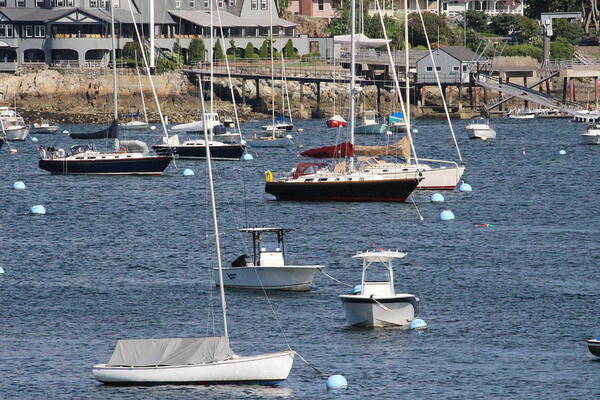 Boats Art Print featuring the photograph Marblehead Life by Laura Smith