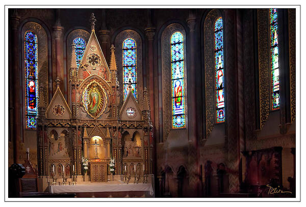 Altar Art Print featuring the photograph Matyas Church Altar in Budapest by Peggy Dietz