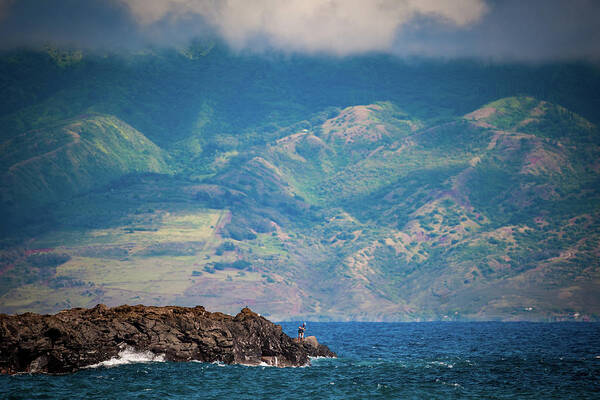 Hawaii Art Print featuring the photograph Maui Fisherman by Jeff Phillippi
