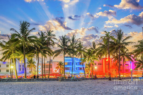 Scenics Art Print featuring the photograph Miami Beach Florida Usa by Sean Pavone