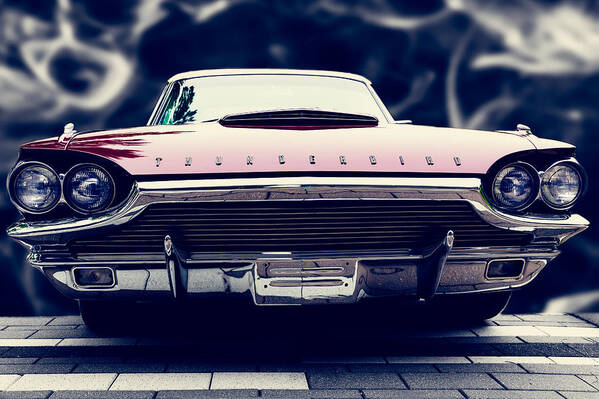 Car Art Print featuring the photograph Mighty Thunderbird by Carrie Hannigan