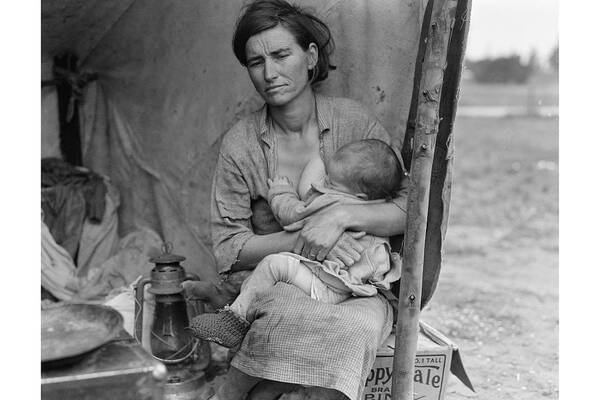 Depression Art Print featuring the painting Migrant agricultural worker's family by Dorothea Lange