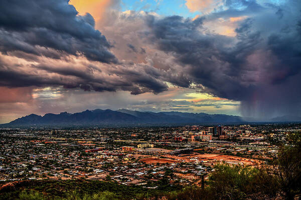 Tucson Art Print featuring the photograph Monsoon hits Tucson by Chance Kafka