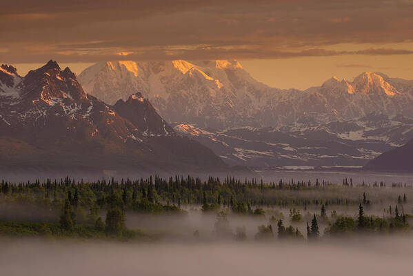 Mountains Touching The Sky Art Print featuring the photograph Moods Of Denali by Dan Ballard