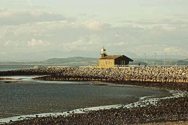 Morecambe Art Print featuring the photograph MORECAMBE. The Stone Jetty. by Lachlan Main
