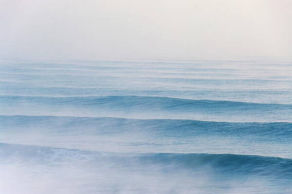 Motion Art Print featuring the photograph Morning Fog Over Waves. Oarai by I-works/amanaimagesrf