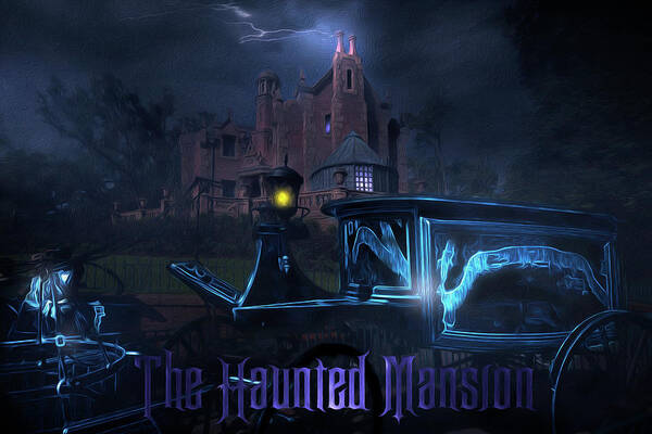 Magic Kingdom Art Print featuring the photograph Mysteries of the Haunted Mansion by Mark Andrew Thomas