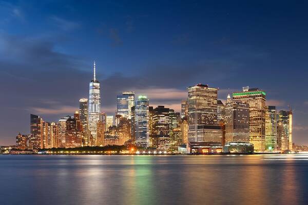 Landscape Art Print featuring the photograph New York, New York, Usa. Lower by Sean Pavone
