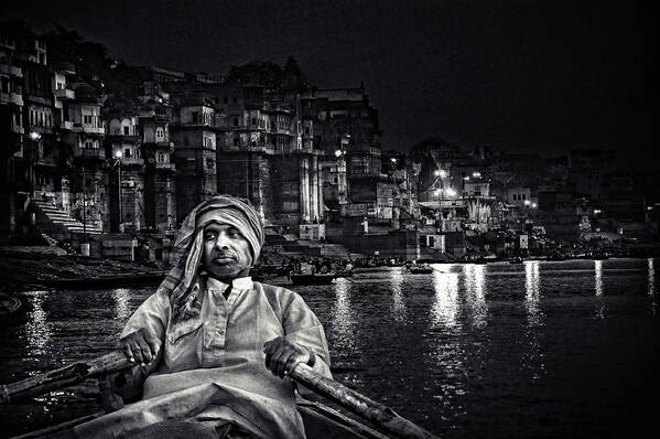 India Art Print featuring the photograph Nights In Varanasi by Piet Flour