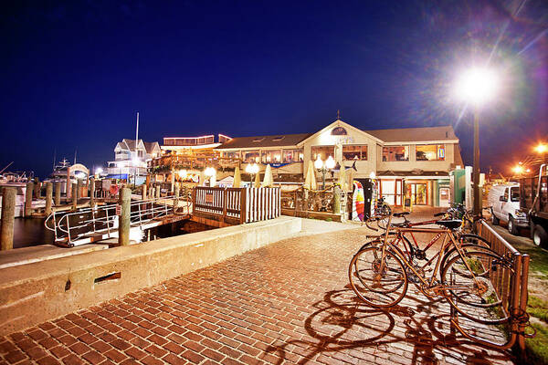 Estock Art Print featuring the digital art Oak Bluffs Harbor, Martha's Vineyard, Ma by Claudia Uripos