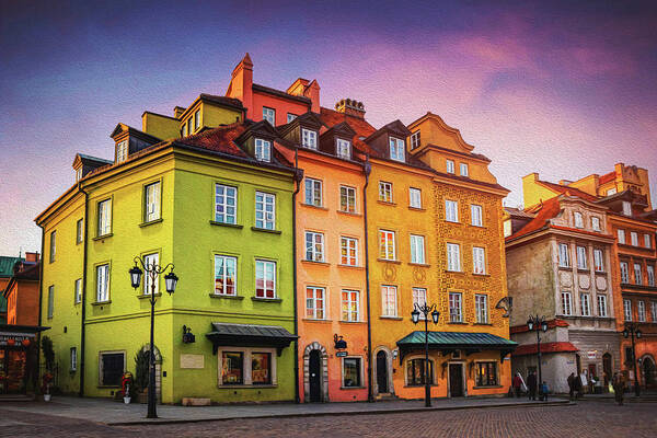 Warsaw Art Print featuring the photograph Old Town Warsaw Poland by Carol Japp