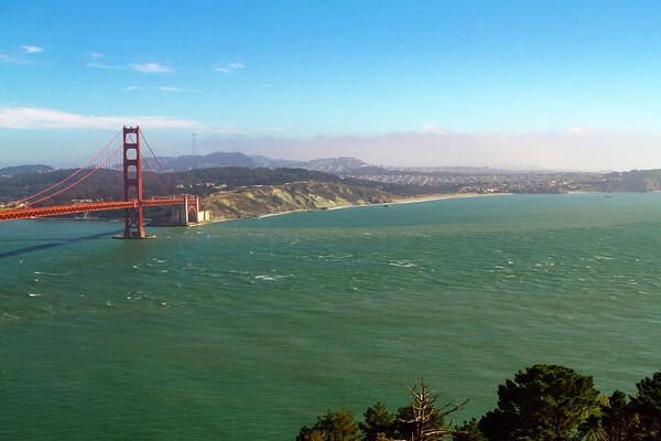 Outside The Golden Gate Art Print featuring the photograph Outside the Golden Gate by Bonnie Follett