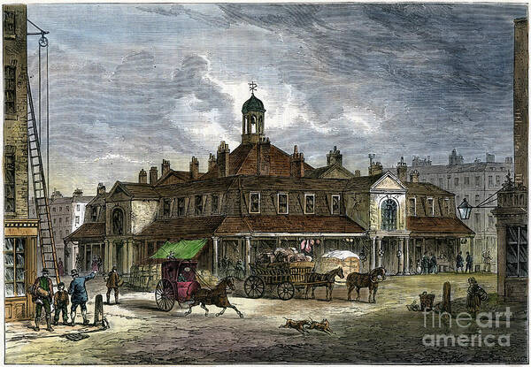 Engraving Art Print featuring the drawing Oxford Market, 19th Century by Print Collector