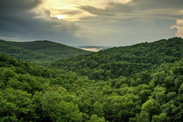 America Art Print featuring the photograph Ozark Mountain Landscape and Table Rock Lake by Gregory Ballos
