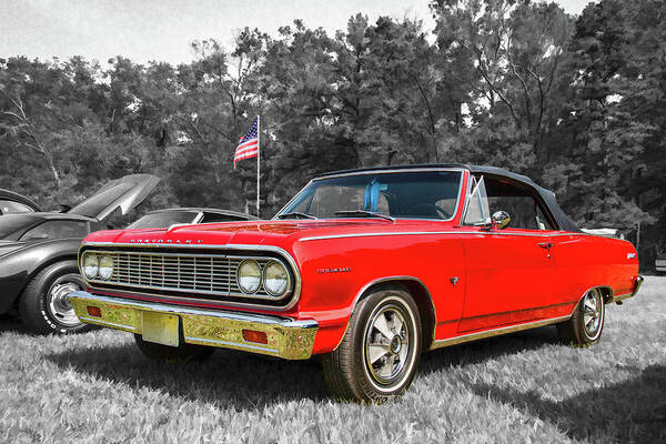 60s Art Print featuring the photograph Patriotic 64 Chevy Chevelle by Kristia Adams