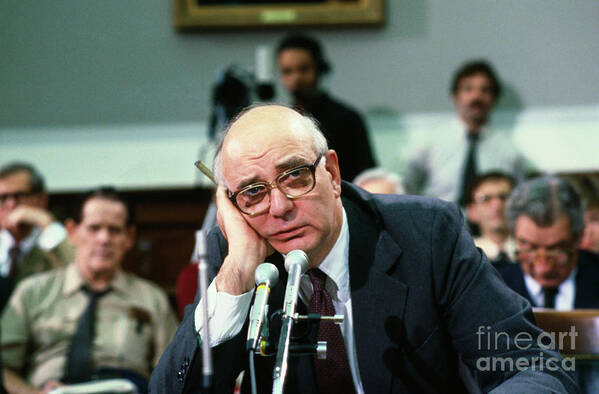 Central Bank Art Print featuring the photograph Paul Volcker Looking Tired by Bettmann