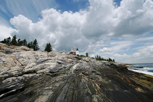 Pemaquid Point Lighthouse Art Print featuring the photograph Pemaquid Point Lighthouse by Chris Pappathopoulos