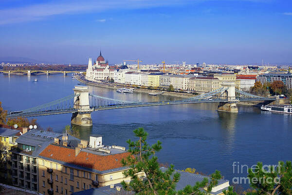 Budapest Art Print featuring the photograph Pest from the Buda Side by Diane Macdonald