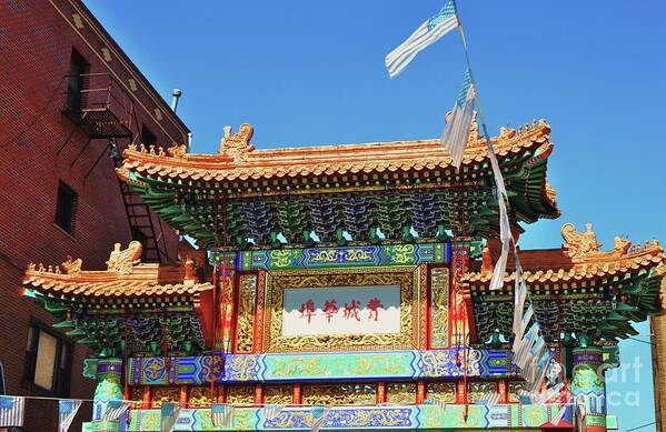 Philadelphia Art Print featuring the photograph Philadelphia's China Town Gate by Marcus Dagan