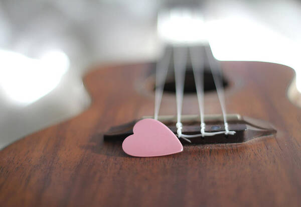 Music Art Print featuring the photograph Pink Heart by © 2011 Staci Kennelly