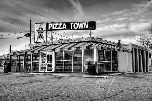 Pizzeria Art Print featuring the photograph Pizza Town USA by Anthony Sacco