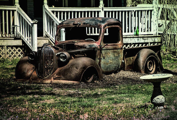 /truck Art Print featuring the photograph Planted by Cathy Kovarik