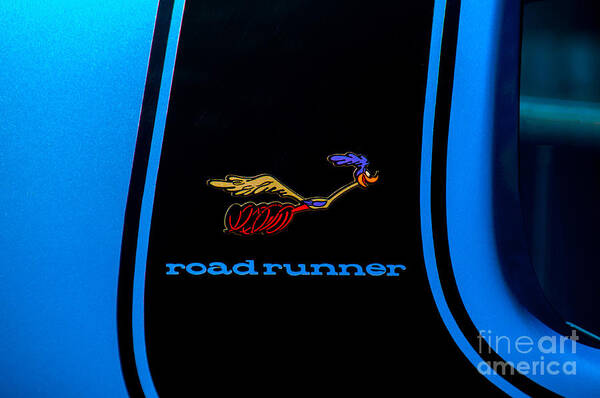 Roadrunner Art Print featuring the photograph Plymouth Roadrunner Decal by Anthony Sacco