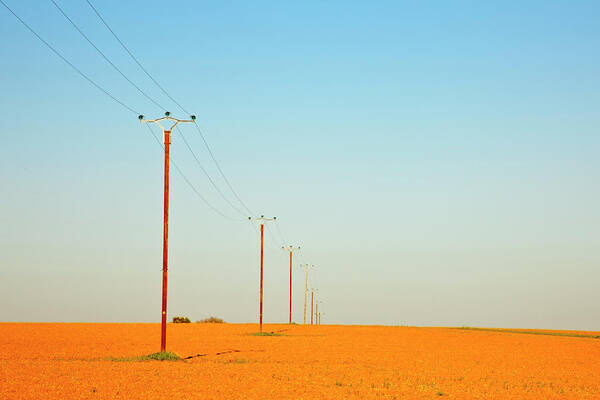 Pole Art Print featuring the photograph Poles In Field by Klaus W. Saue